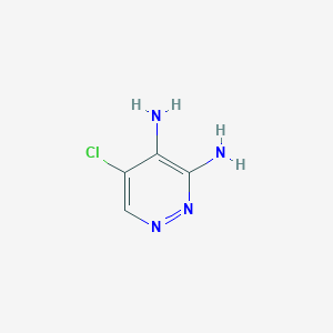 molecular formula C4H5ClN4 B189720 5-Chloropyridazine-3,4-diamine CAS No. 89123-72-8