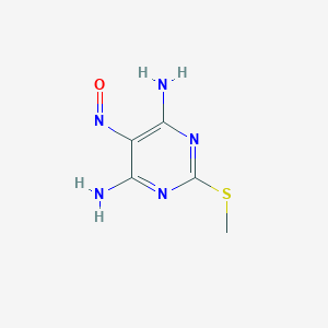 molecular formula C5H7N5OS B189730 4,6-Pyrimidinediamine, 2-(methylthio)-5-nitroso- CAS No. 52222-43-2