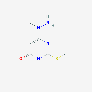 6-[Amino(methyl)amino]-3-methyl-2-methylsulfanylpyrimidin-4-one