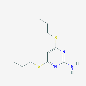 2-Pyrimidinamine, 4,6-bis(propylthio)-
