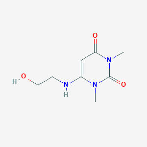 molecular formula C8H13N3O3 B189761 6-(2-Hydroxyethylamino)-1,3-dimethyl-1H-pyrimidine-2,4-dione CAS No. 5770-44-5