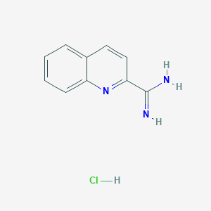 molecular formula C10H10ClN3 B189793 Quinoline-2-carboximidamide hydrochloride CAS No. 110177-05-4