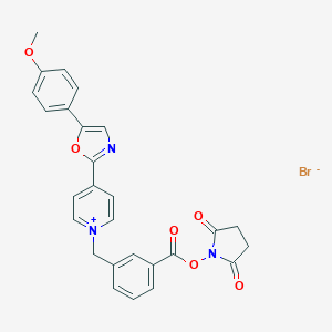 molecular formula C27H22BrN3O6 B189794 1-(3-(((2,5-Dioxopyrrolidin-1-yl)oxy)carbonyl)benzyl)-4-(5-(4-methoxyphenyl)oxazol-2-yl)pyridin-1-ium bromide CAS No. 155862-95-6