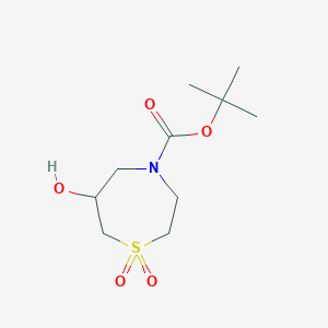 molecular formula C10H19NO5S B189840 6-Hydroxy-1,1-dioxo-1l6-[1,4]thiazepane-4-carboxylic acid tert-butyl ester CAS No. 140217-83-0