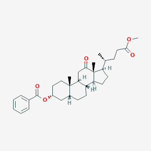 B189852 [(3R,5R,8R,9S,10S,13R,14S,17R)-17-[(2R)-5-Methoxy-5-oxopentan-2-yl]-10,13-dimethyl-12-oxo-1,2,3,4,5,6,7,8,9,11,14,15,16,17-tetradecahydrocyclopenta[a]phenanthren-3-yl] benzoate CAS No. 17225-41-1