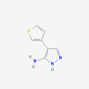 molecular formula C7H7N3S B189872 4-(thiophen-3-yl)-1H-pyrazol-5-amine CAS No. 162286-51-3