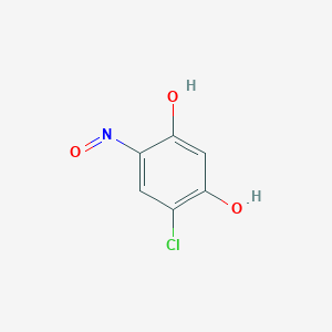 molecular formula C6H4ClNO3 B018988 4-Chloro-6-nitrosobenzene-1,3-diol CAS No. 109755-36-4
