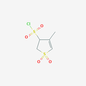 molecular formula C5H7ClO4S2 B189886 4-Methyl-2,3-dihydro-3-thiophenesulfonyl chloride 1,1-dioxide CAS No. 112161-65-6