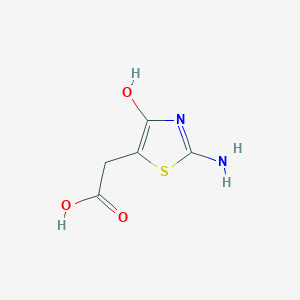 molecular formula C5H6N2O3S B189891 5-Thiazoleacetic acid, 2-amino-4-hydroxy- CAS No. 199991-61-2