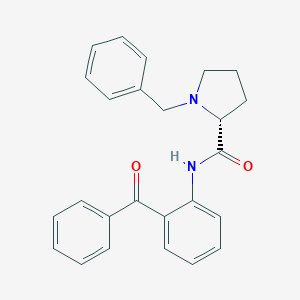 molecular formula C25H24N2O2 B189925 (R)-N-(2-苯甲酰苯基)-1-苄基吡咯烷-2-甲酰胺 CAS No. 105024-93-9