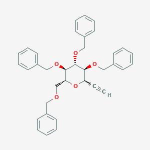 B189930 (2S,3S,4R,5R,6R)-2-Ethynyl-3,4,5-tris(phenylmethoxy)-6-(phenylmethoxymethyl)oxane CAS No. 168253-07-4