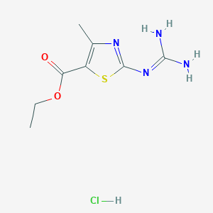 Ethyl 2-carbamimidamido-4-methyl-1,3-thiazole-5-carboxylate hydrochloride