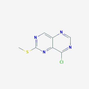molecular formula C7H5ClN4S B189985 8-Chloro-2-(methylthio)pyrimido[5,4-d]pyrimidine CAS No. 176637-10-8