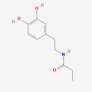 molecular formula C11H15NO3 B019001 N-[2-(3,4-dihydroxyphenyl)ethyl]propanamide CAS No. 106827-66-1