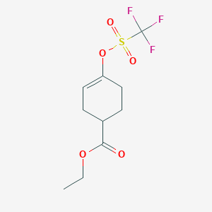 molecular formula C10H13F3O5S B190040 Ethyl 4-(((trifluoromethyl)sulfonyl)oxy)cyclohex-3-enecarboxylate CAS No. 122948-57-6