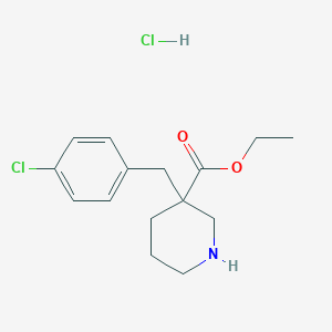 molecular formula C15H21Cl2NO2 B190048 Ethyl 3-(4-chlorobenzyl)piperidine-3-carboxylate hydrochloride CAS No. 176524-12-2