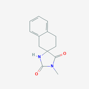 molecular formula C13H14N2O2 B019009 3',4'-Dihydro-1-methylspiro(imidazolidine-4,2'(1'H)-naphthalene)-2,5-dione CAS No. 109402-15-5