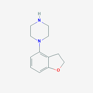 molecular formula C12H16N2O B190101 1-(2,3-Dihydrobenzofuran-4-yl)piperazine CAS No. 105685-05-0