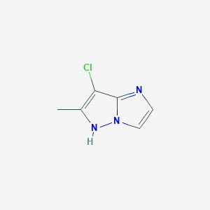 molecular formula C6H6ClN3 B190126 7-氯-6-甲基-1H-咪唑并[1,2-b]吡唑 CAS No. 197356-54-0