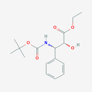 molecular formula C16H23NO5 B019013 N-(t-Boc)-3-phenyl Isoserine Ethyl Ester CAS No. 143527-75-7