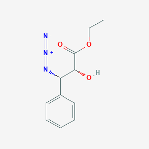 molecular formula C11H13N3O3 B019014 乙基(2R,3S)-3-叠氮基-2-羟基-3-苯基丙酸酯 CAS No. 144787-20-2