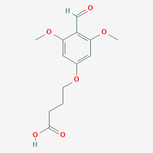 molecular formula C13H16O6 B190184 4-(4-Formyl-3,5-dimethoxyphenoxy)butanoic acid CAS No. 197304-21-5