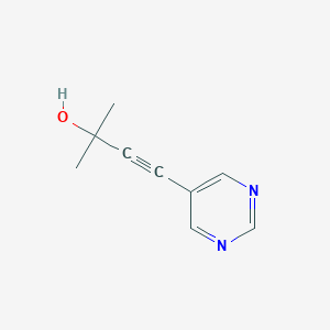 molecular formula C9H10N2O B190190 2-Methyl-4-(pyrimidin-5-yl)but-3-yn-2-ol CAS No. 153286-92-1