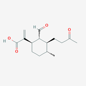 B190194 2-[(1R,2R,3S,4R)-2-formyl-4-methyl-3-(3-oxobutyl)cyclohexyl]prop-2-enoic Acid CAS No. 137288-61-0