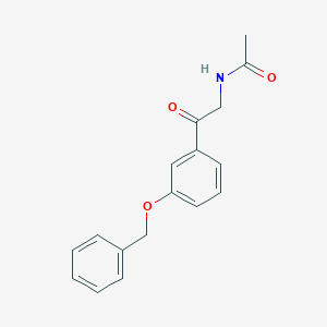 molecular formula C17H17NO3 B190197 N-(2-(3-(benzyloxy)phenyl)-2-oxoethyl)acetamide CAS No. 115852-00-1