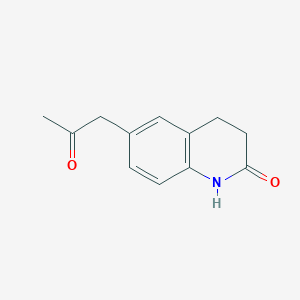 molecular formula C12H13NO2 B190202 6-(2-Oxopropyl)-3,4-dihydroquinolin-2(1H)-one CAS No. 119899-34-2