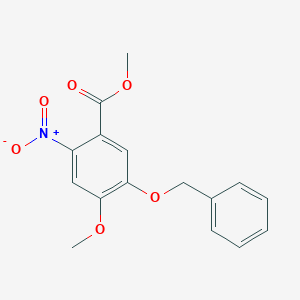 molecular formula C16H15NO6 B190220 Methyl 5-Benzyloxy-4-methoxy-2-nitrobenzoate CAS No. 164161-49-3