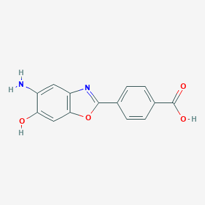 molecular formula C14H10N2O4 B190231 4-(5-Amino-6-hydroxy-1,3-benzoxazol-2-YL)benzoic acid CAS No. 133440-67-2