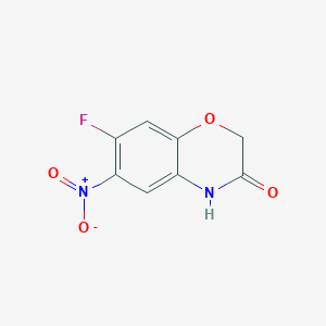 molecular formula C8H5FN2O4 B190242 7-Fluoro-6-nitro-2H-1,4-benzoxazin-3(4H)-one CAS No. 103361-67-7