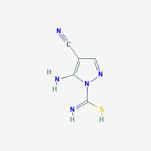 molecular formula C5H5N5S B190253 5-amino-4-cyano-1H-pyrazole-1-carbothioamide CAS No. 198715-79-6