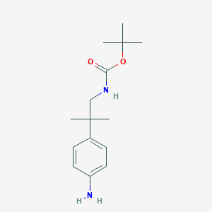 molecular formula C15H24N2O2 B190273 Tert-Butyl (2-(4-aminophenyl)-2-methylpropyl)carbamate CAS No. 180081-10-1