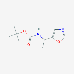 molecular formula C10H16N2O3 B190280 (S)-tert-butyl (1-(oxazol-5-yl)ethyl)carbamate CAS No. 196819-41-7