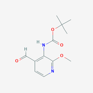 molecular formula C12H16N2O4 B190290 tert-Butyl (4-formyl-2-methoxypyridin-3-yl)carbamate CAS No. 162709-22-0