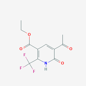 molecular formula C11H10F3NO4 B190295 Ethyl 5-acetyl-6-oxo-2-(trifluoromethyl)-1,6-dihydropyridine-3-carboxylate CAS No. 154020-54-9