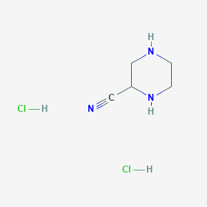 molecular formula C5H11Cl2N3 B190298 Piperazine-2-carbonitrile dihydrochloride CAS No. 187589-35-1