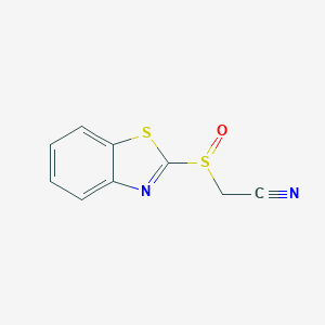 molecular formula C9H6N2OS2 B190299 [(Benzothiazol-2-yl)sulfinyl]acetonitrile CAS No. 199387-53-6