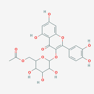 molecular formula C23H22O13 B190379 槲皮素 3-O-(6''-乙酰基-葡萄糖苷) CAS No. 54542-51-7
