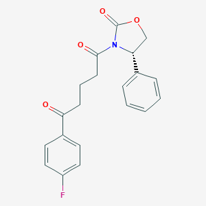 molecular formula C20H18FNO4 B019038 3-[5-(4-fluorophenyl)-1,5-dioxopentyl]-4-phenyl-(4S)-2-oxazolidinone CAS No. 189028-93-1