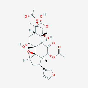 molecular formula C30H38O11 B190432 [(1S,2R,4R,5R,6S,8R,10S,11S,12R,14R,16R,19S,21R)-4-acetyloxy-6-(furan-3-yl)-12,16,19-trihydroxy-5,11,15-trimethyl-3-oxo-9,17-dioxahexacyclo[13.3.3.01,14.02,11.05,10.08,10]henicosan-21-yl] acetate CAS No. 58812-37-6