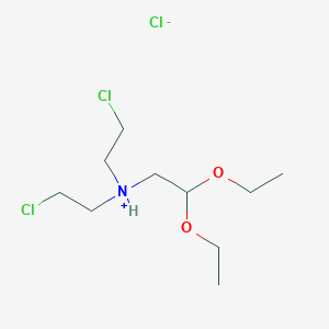 molecular formula C10H22Cl3NO2 B019048 (Bis(2-chloroethyl)amino)acetaldehyde diethyl acetal hydrochloride CAS No. 102585-24-0