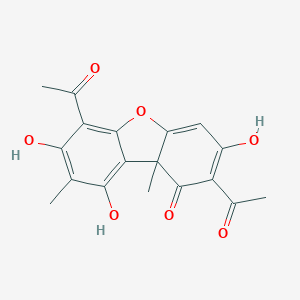 molecular formula C18H16O7 B190493 (+)-苔藓酸 CAS No. 7562-61-0