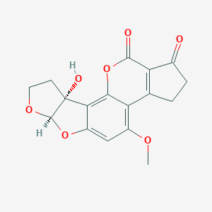 molecular formula C17H14O7 B190523 2,3,6a,8,9,9a-Hexahydro-9a-hydroxy-4-methoxycyclopenta(c)furo(3',2':4,5)furo(2,3-h)(1)benzopyran-1,11-dione CAS No. 6885-57-0