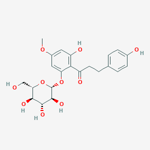 molecular formula C22H26O10 B190623 1-Propanone, 1-(2-(beta-D-glucopyranosyloxy)-6-hydroxy-4-methoxyphenyl)-3-(4-hydroxyphenyl)- CAS No. 11075-15-3