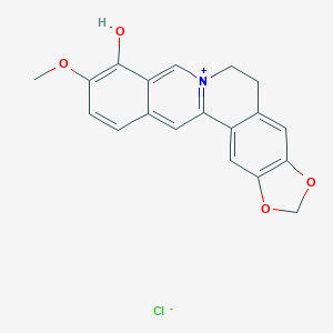 molecular formula C19H16ClNO4 B190655 10-Methoxy-5,6-dihydro-2H,9H-[1,3]dioxolo[4,5-g]isoquinolino[3,2-a]isoquinolin-9-one--hydrogen chloride (1/1) CAS No. 15401-69-1