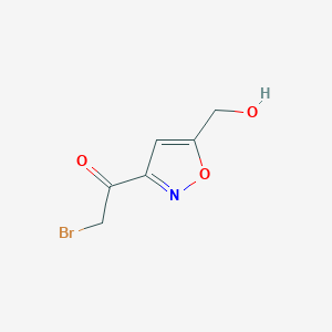 molecular formula C6H6BrNO3 B019068 2-Bromo-1-[5-(hydroxymethyl)-1,2-oxazol-3-yl]ethanone CAS No. 104776-72-9