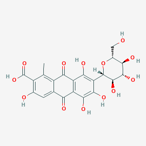 molecular formula C22H20O13(carminic acid)<br>C22H20O13 B190742 胭脂酸 CAS No. 1260-17-9